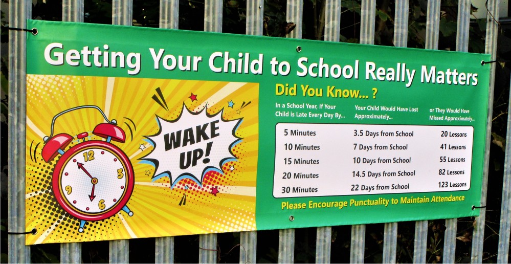 Printed School Banners - Getting Your Child to School Really Matters